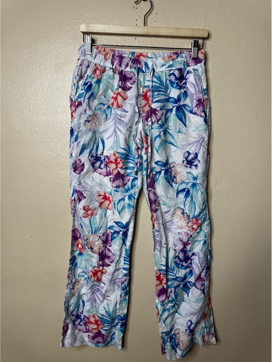 Tommy Bahama Pants - Tommy Bahama Women’s XS 100% Linen Pants Tropical Floral Drawstring Resort
